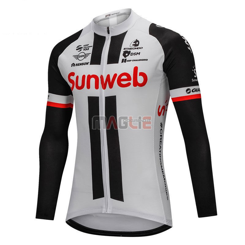 Maglia Sunweb Manica Lunga 2018 Grigio e Nero - Clicca l'immagine per chiudere